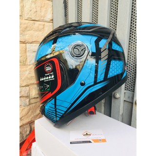 nón bảo hiểm fullface AGU tem da rắn cacbon