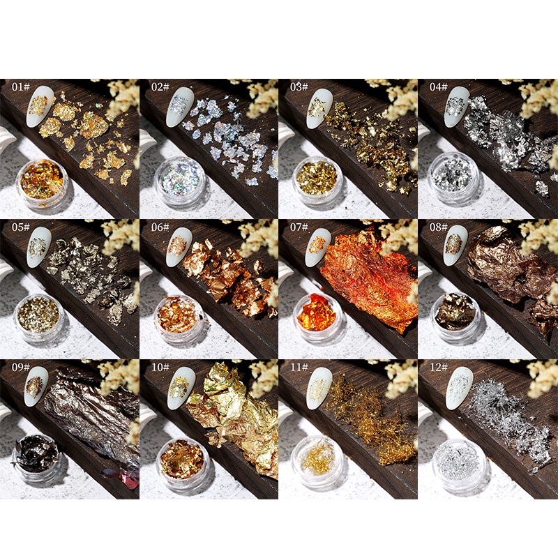 UR SUGAR Miếng Dán Trang Trí Móng Tay Nhiều Màu Sắc