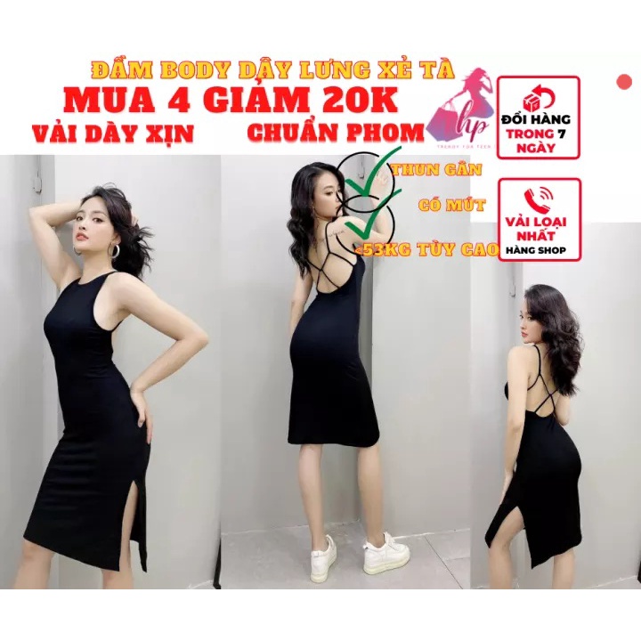 Váy đầm nữ ôm body hở lưng đan dây có mút ngực thun gân cực sang chảnh phong cách hàn quốc thời trang nữ - VD103