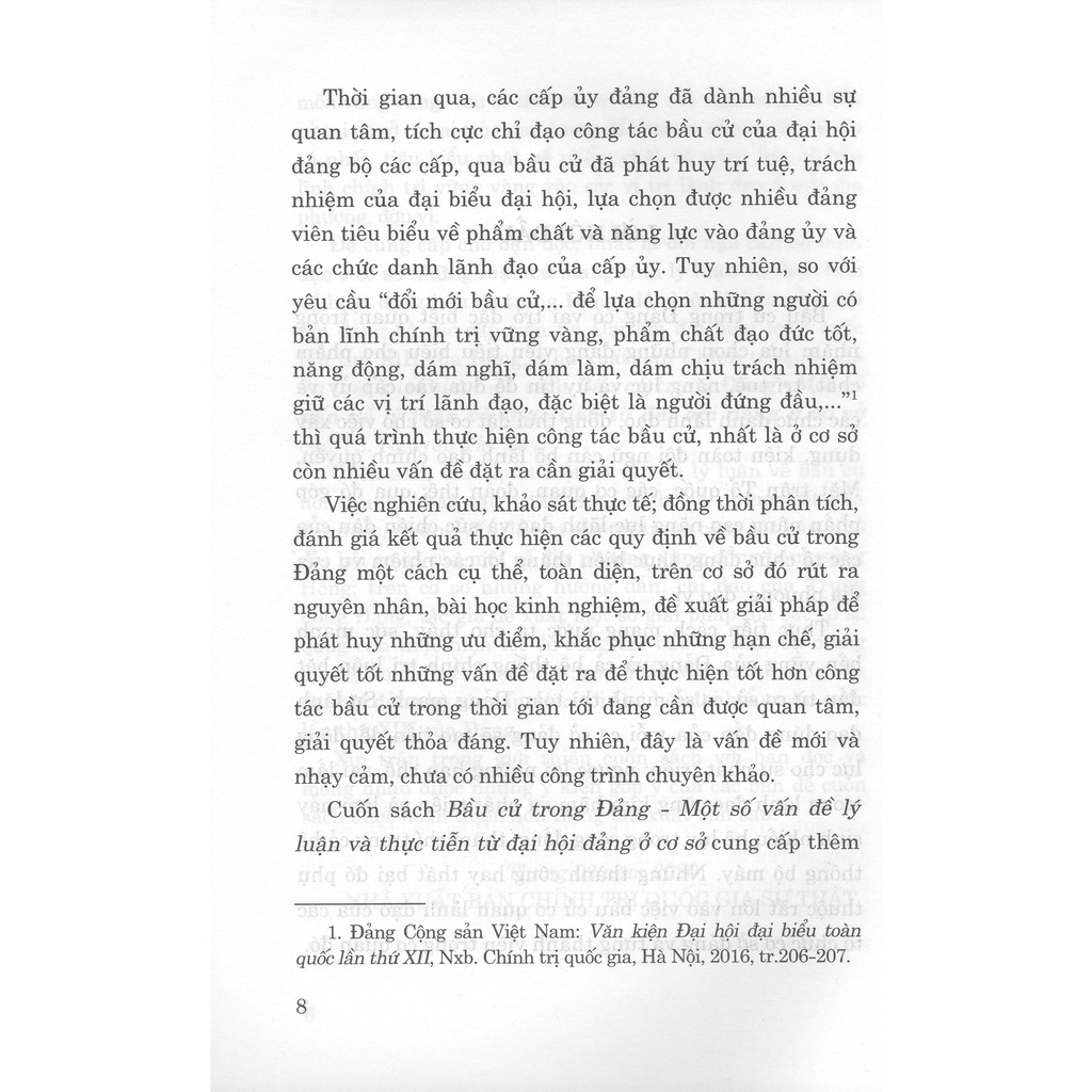 Sách - Bầu cử trong Đảng – Một số vấn đề lý luận và thực tiễn từ đại hội đảng ở cơ sở | BigBuy360 - bigbuy360.vn