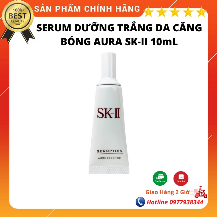 Serum Dưỡng Trắng Da SK-II/ SK2/ SKII Genoptics Aura Essence 10ml - Hàng tách set chuẩn nội địa nhật 100%