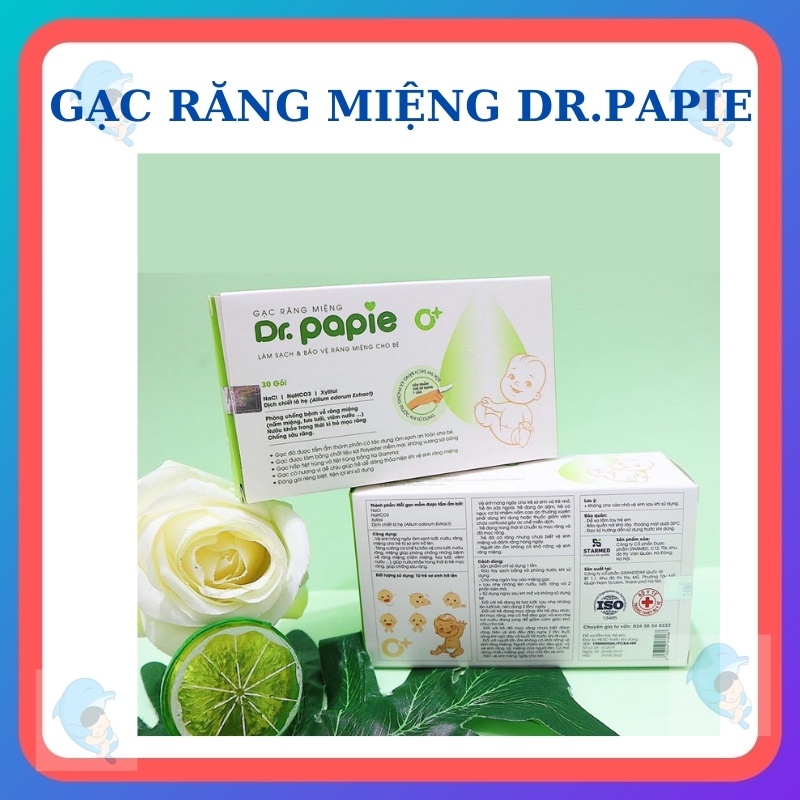 Gạc rơ lưỡi/ Gạc vệ sinh răng miệng giúp nướu khỏe chống sâu răng 30 gói/hộp