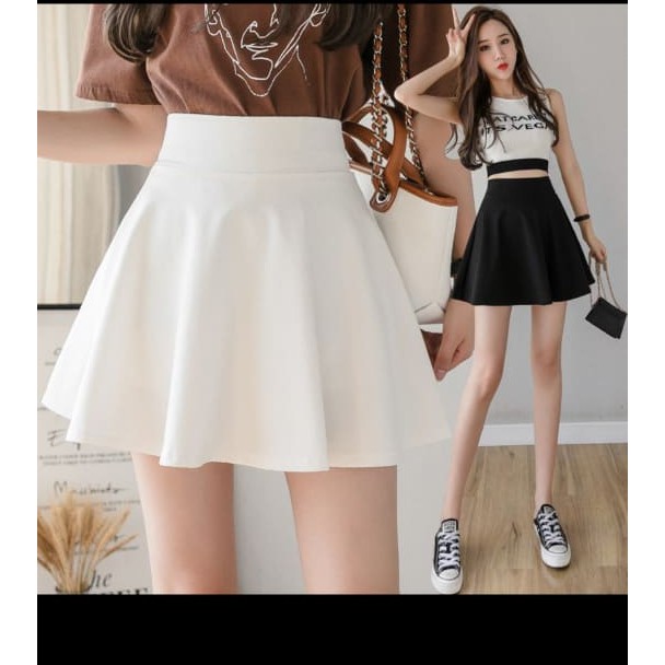 chân váy xòe 45cm có quần trong cạp cao chất umì cao cấp