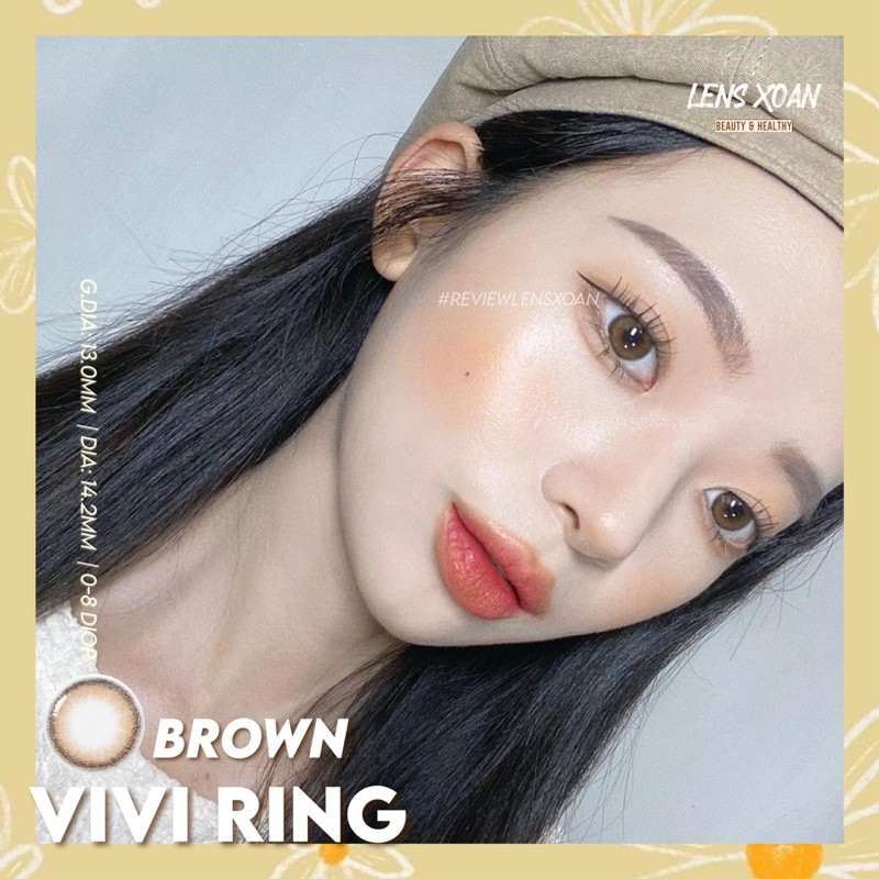 ÁP TRÒNG VIVI RING BROWN- OLENS ( LENS XOẮN): NÂU TRONG VIỀN CHOCO