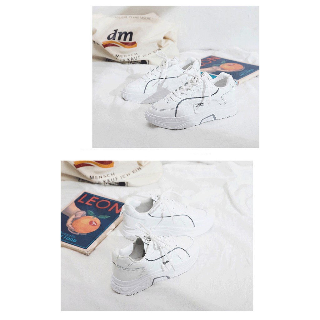 [Mã WASTVN5K giảm 5k đơn bất kỳ] Giày nữ sneaker mẫu mới 2021, giày thể thao nữ da pu cao cấp, phối đồ dễ dàng BM008 | BigBuy360 - bigbuy360.vn