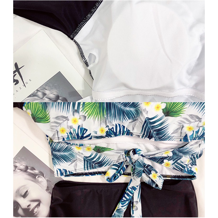 Bộ đồ bơi đi tắm biển set 2 mảnh (áo hoa dài và quần lót)-DBG6 | BigBuy360 - bigbuy360.vn