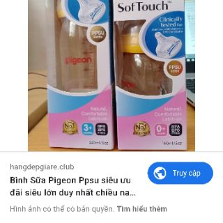Bình sữa Pigeon hàng Nhập khẩu