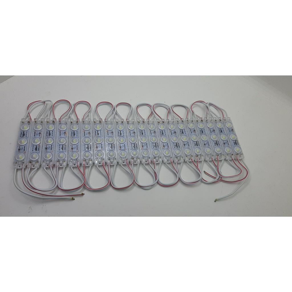 Led hắt 3 bóng 2835 kích thước 6313 SASO chống nước IP68 điện áp 12V, làm biển QC, trang trí viền mặt tiền
