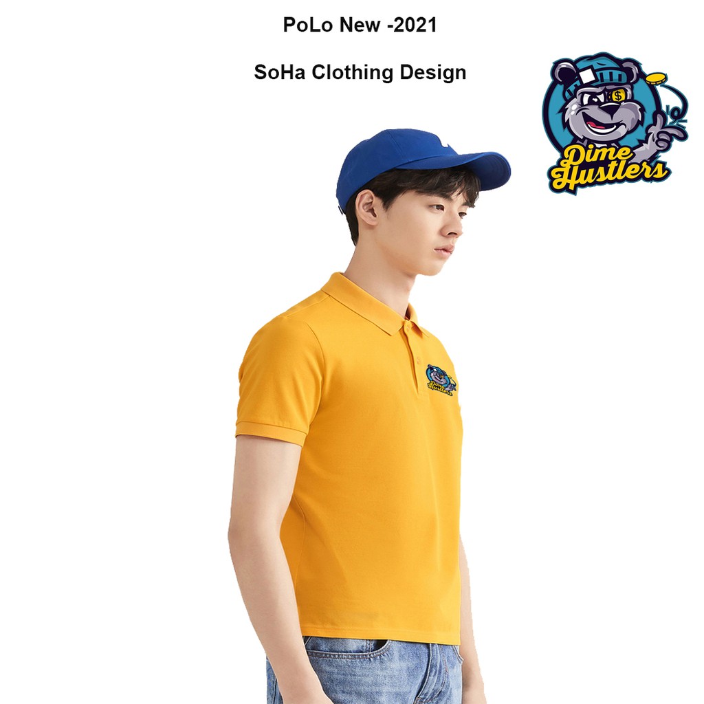 Áo polo nam , cổ dệt bo len , hình in sắc nét ,áo thun nam có cổ tay ngắn thanh lịch POLO-24 - Soha Clothing