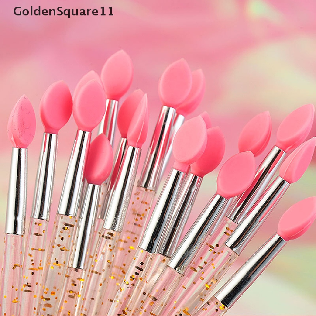 Set 10 Cọ Trang Điểm Mắt Môi Đầu Silicon Mềm Goldsquare11