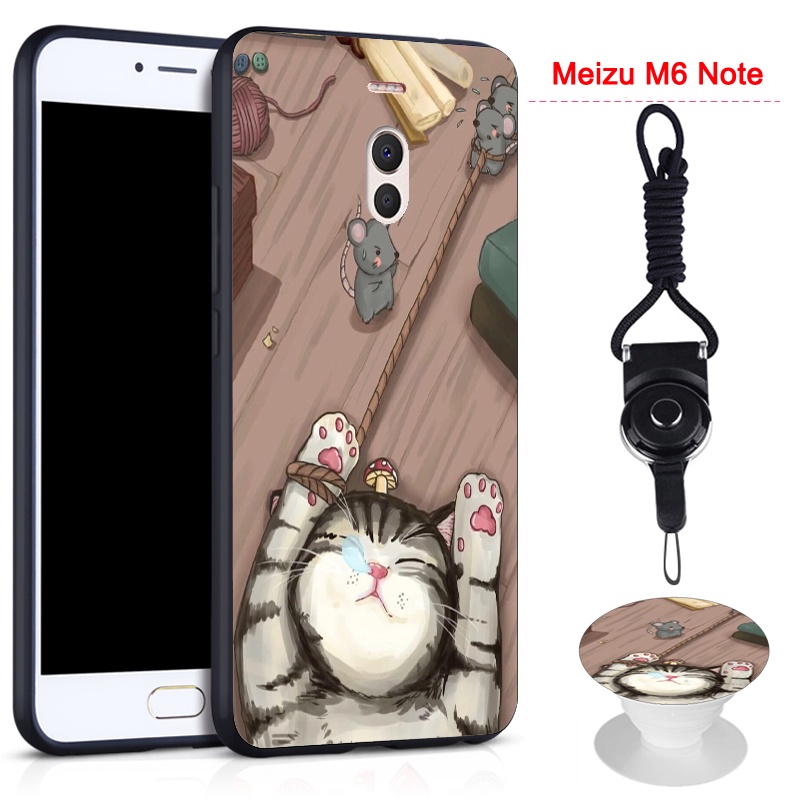 Ốp điện thoại silica gel mềm in hình ảnh trang trí đa dạng dành cho Meizu M6 Note