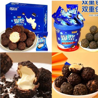 Bánh Oreo Socola 3 lớp nhân kem chảy Hộp / Xô
