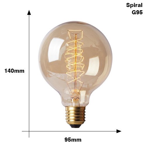 Bóng Edison Retro Vintage Dimmer G95 40w E27