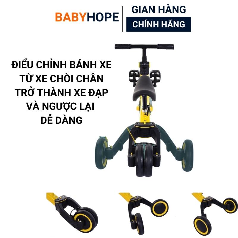 Xe ba bánh cho bé SPORT kiêm xe chòi chân cho bé 1 3 tuổi tập đi 3 bánh thăng bằng có thể tháo rời bánh