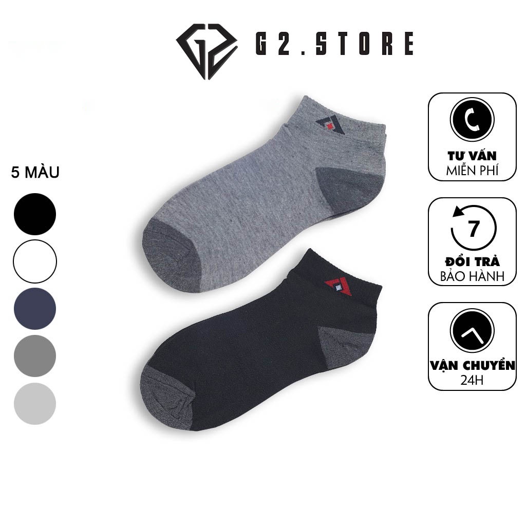 Tất nam cổ ngắn G2 bằng cotton thấm hút tốt khử mùi hôi