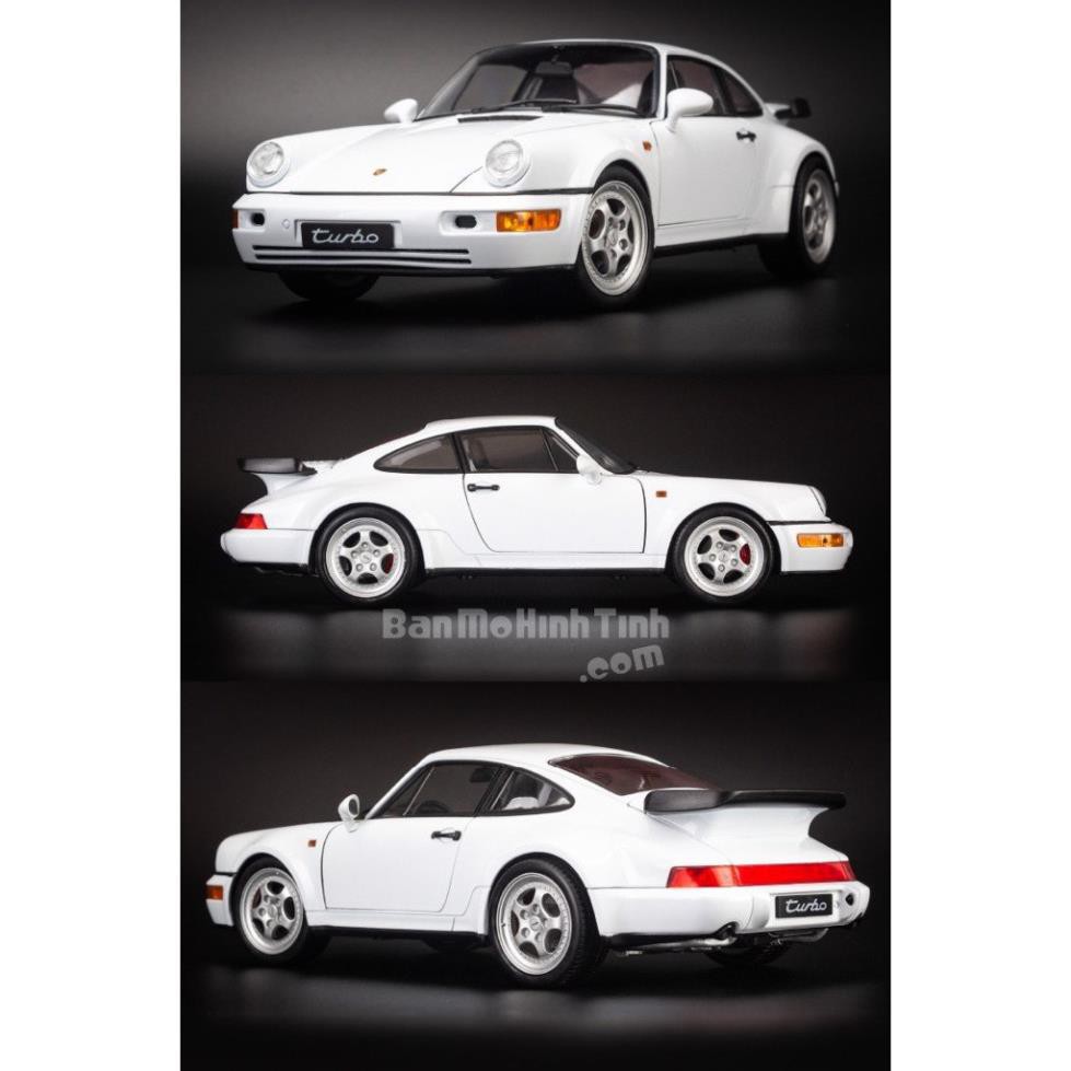 Mô hình xe Porsche 964 Turbo 1:18 Welly White