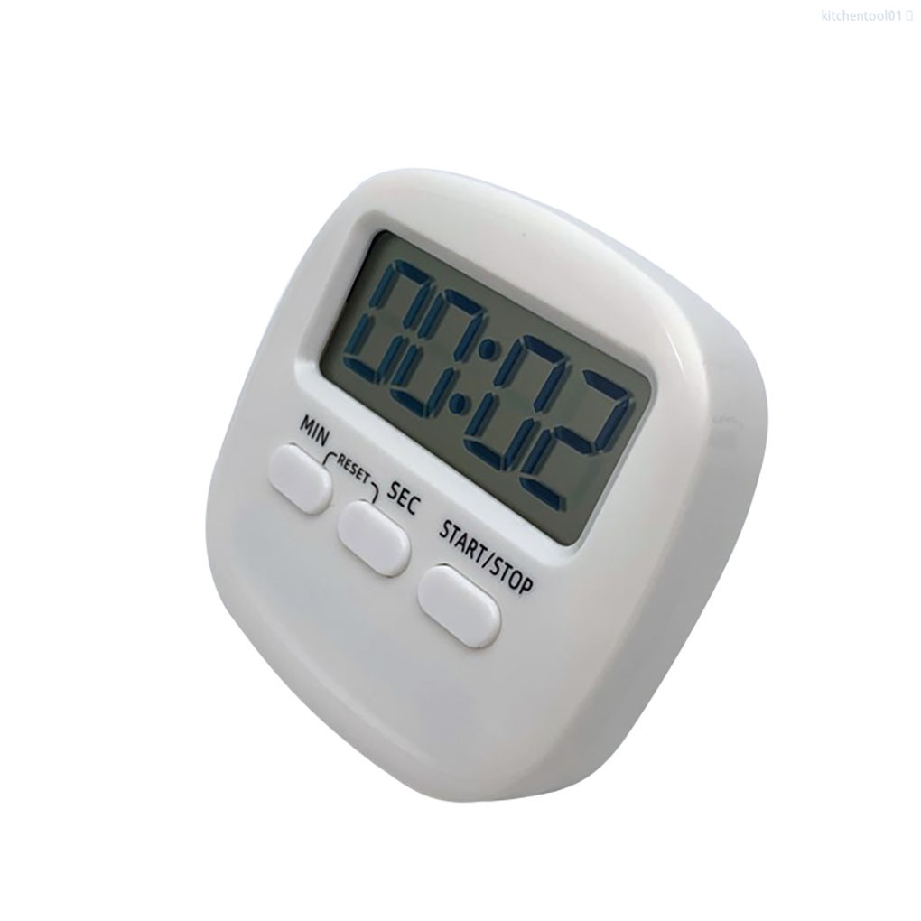 Đồng Hồ Đếm Ngược Thời Gian Nấu Ăn Màn Hình Lcd Bằng Nhựa Kèm Giá Đỡ