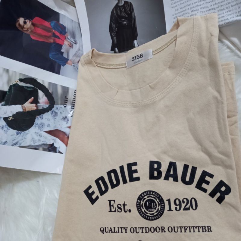 Áo phông 3158,áo thun tay lỡ from rộng chất cottong in hình chữ EDDIEBAUER | BigBuy360 - bigbuy360.vn