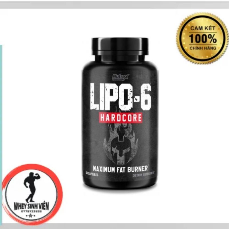 Viên Giảm Cân Mạnh Nhất Nutrex Lipo 6 Hardcore 60 Viên tại WHEYSINHVIEN.COM