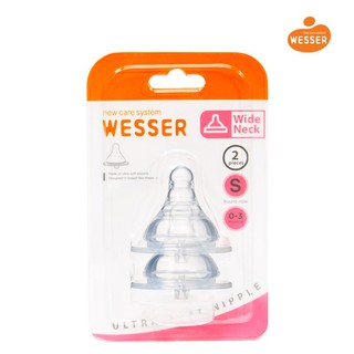Núm ty silicone thay thế cổ rộng Wesser - đủ size (katydang)