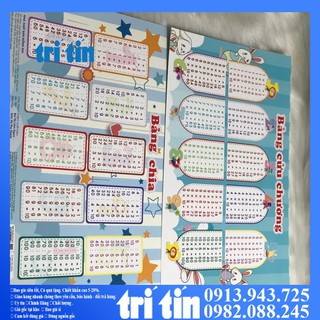 BẢNG CỬU CHƯƠNG,BẢNG CHIA