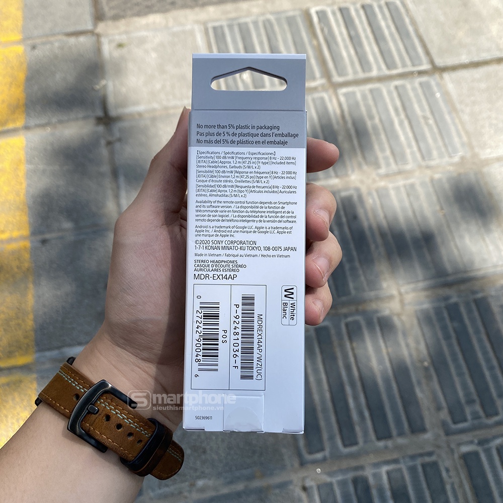 Tai nghe dây jack 3.5mm có mic Sony MDR-EX14AP chính hãng chống ồn cực tốt - Hàng Fullbox mới 100% bảo hành 12 tháng