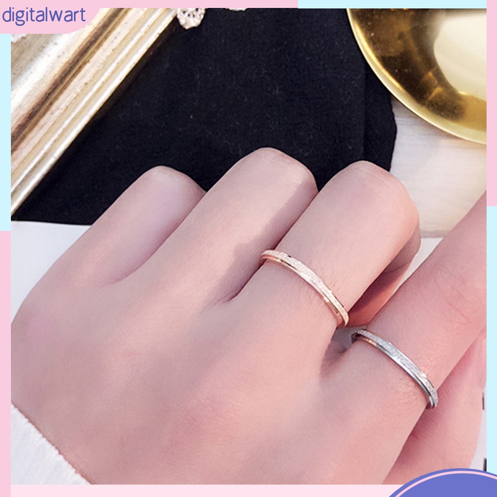 Nhẫn thép titan đính đá thời trang cho nam &amp; nữ