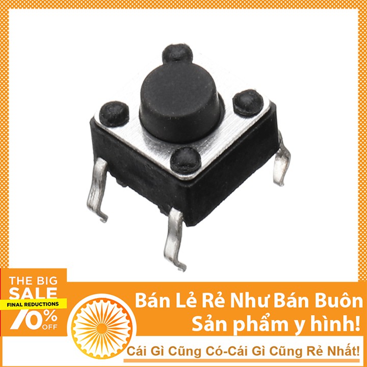 Combo 5 Nút Nhấn 4 Chân 6x6x5mm Nhỏ Gọn 69