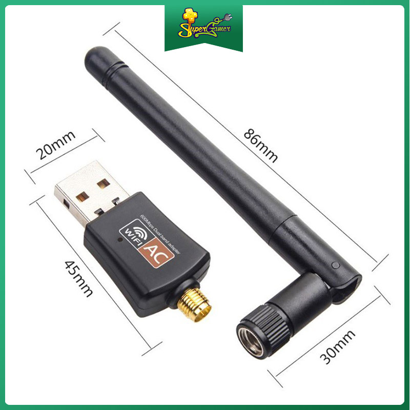 Usb Thu Sóng Wifi Băng Tần Kép 600mbps 1200m 150m 2.4 / 5g | BigBuy360 - bigbuy360.vn