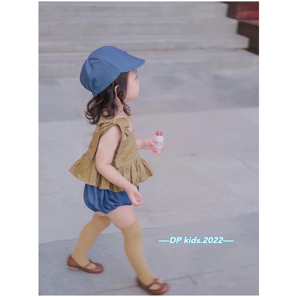 Quần áo bé gái - Bộ quần áo 2 dây phối quần sọc Jean cho bé gái màu siêu Tây, siêu cute (08-18kg) - TIỆM NHÀ SU