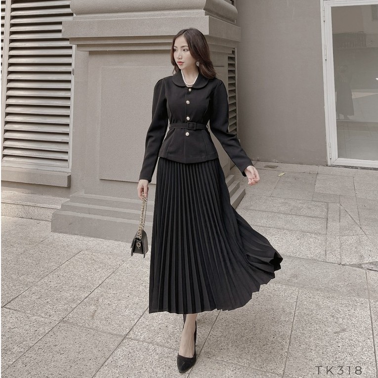 Set vest dập li thanh lịch