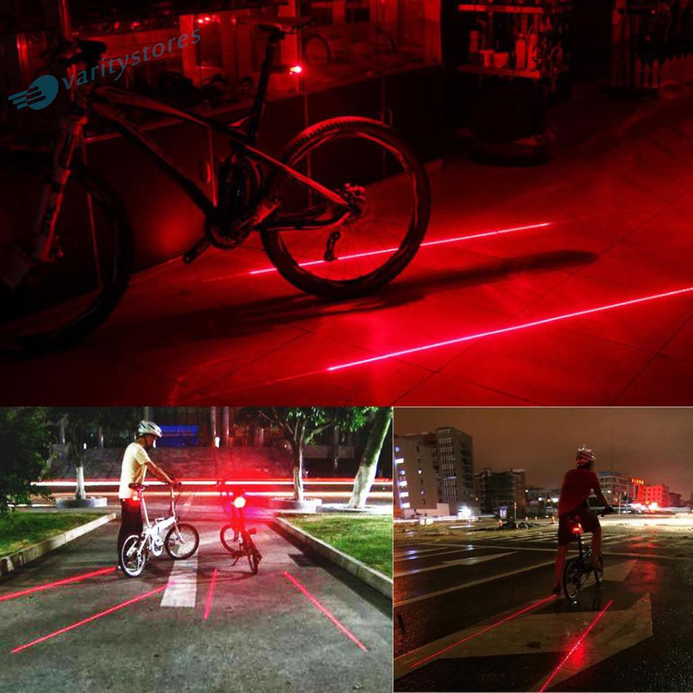 5 Đèn Led Laser Cảnh Báo An Toàn Gắn Đuôi Xe Đạp