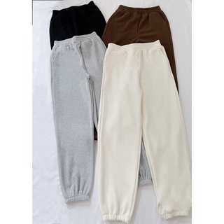 Quần Jogger Nhung Tăm Trơn Basic