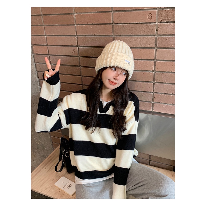 Mũ Len Dày Dặn Giữ Ấm Mùa Thu Đông Phong Cách Nhật Bản Cho Bà