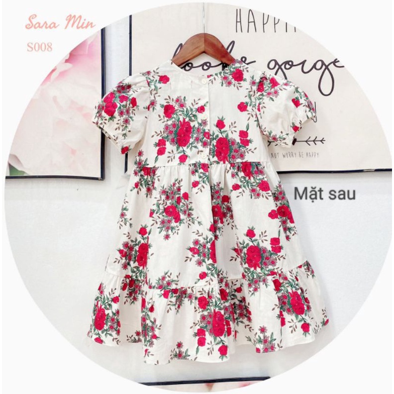 Váy đầm bé gái dễ thương mềm mại dáng babydoll trơn vải Kate mềm nhập cao cấp mùa hè Haivanco thời trang bé gái 12-45kg