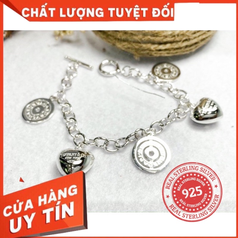 Vòng tay bạc - lắc tay bạc s925 cao cấp mix treo tòn ten (CAM KẾT BẠC THẬT BỀN MÃI VỚI THỜI GIAN)