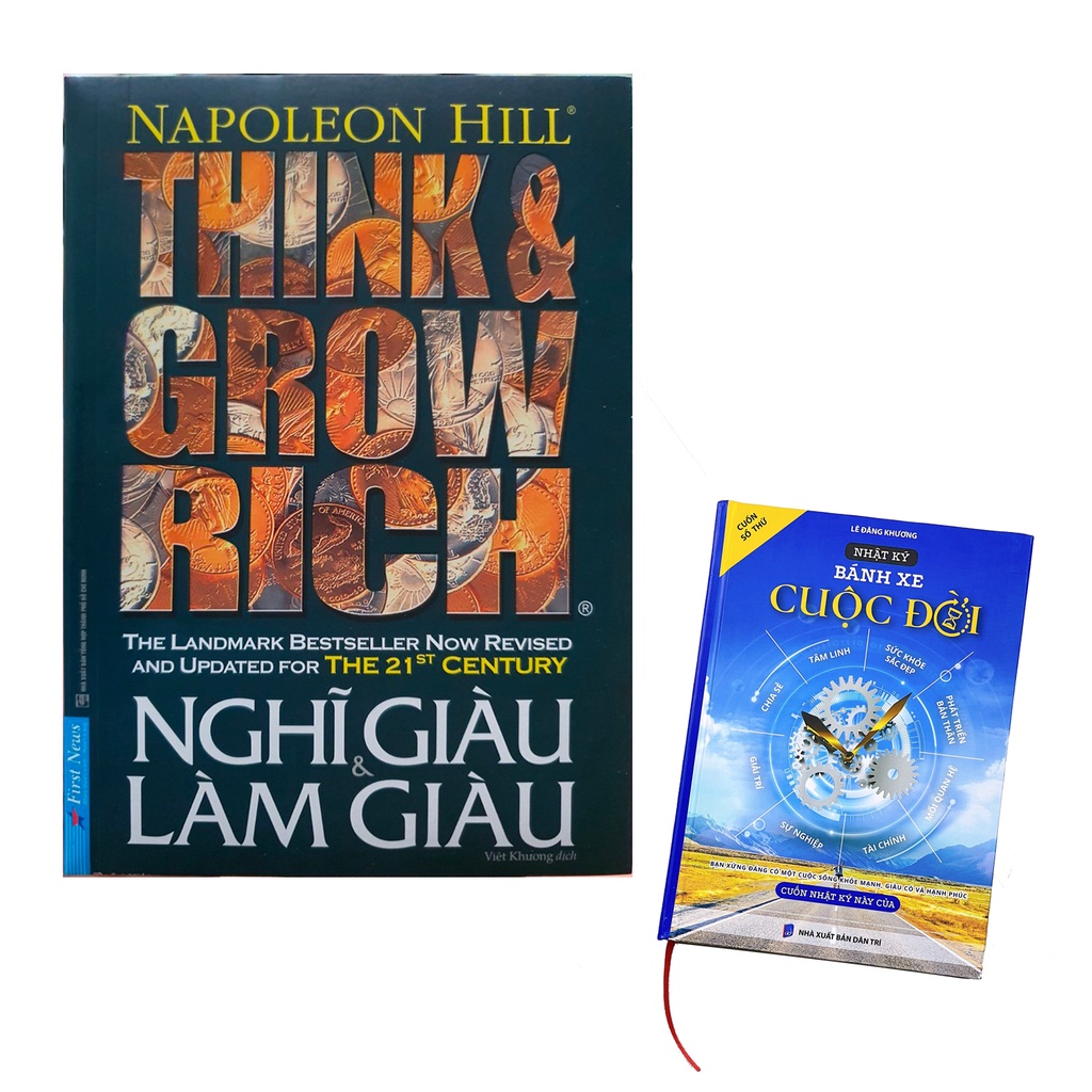 Sách Combo Think &amp; Grow Rich - Nghĩ Giàu Và Làm Giàu + Nhật Ký Bánh Xe Cuộc Đời