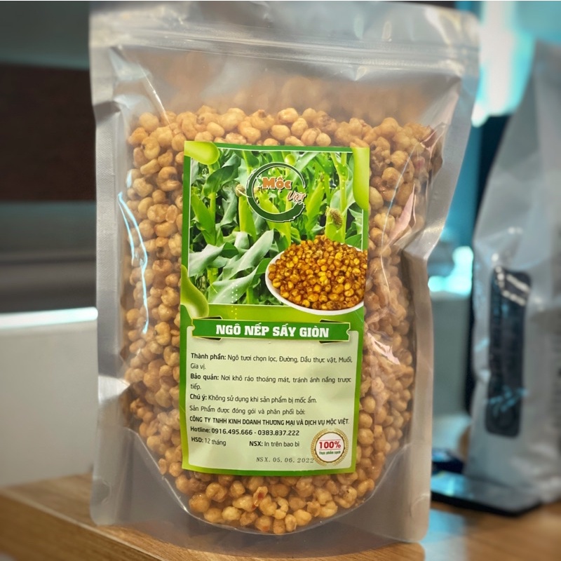 Ngô xóc mắm sấy giòn giá tận xưởng gói 500g - Chính Hãng Mộc Việt