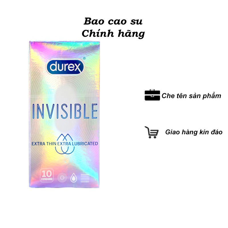 Bao cao su Mỏng vô hình thế hệ mới nhất Durex Invisible Extra Thin