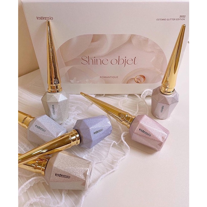 Sơn nhũ Estemio chính hãng Hàn Quốc set Shine Objet