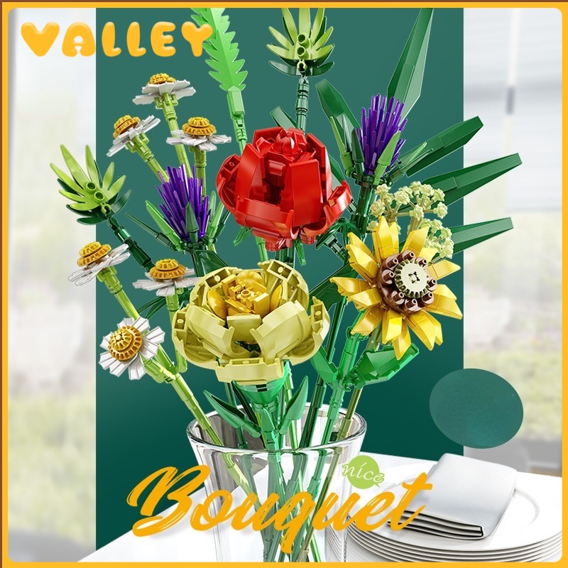 Đồ chơi lắp ráp hình hoa mini ZHAN QI TOYS dùng để trang trí diy