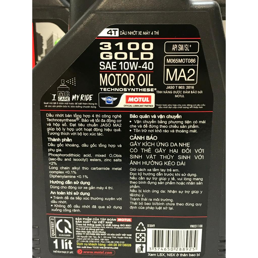 Nhớt Xe Số Motul 3100 Gold 10W40