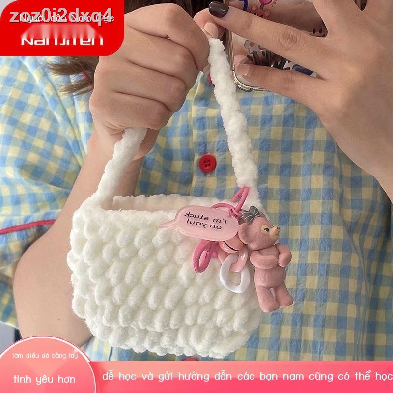 ▪Tự làm túi dệt tay băng chất liệu len quà tặng cho bạn gái xách nữ