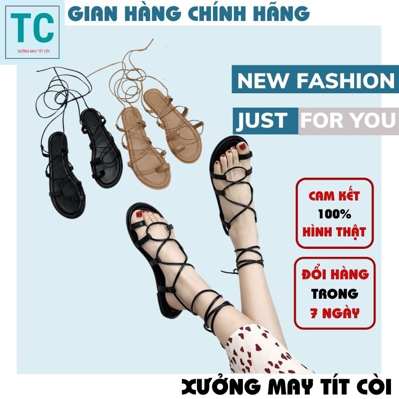 Sandal chiến binh ,Sandal Dây Cột Chiến Binh Thời Trang Siêu Phẩm Trend 2021 có thể buộc dây nhiều kiểu siêu xinh