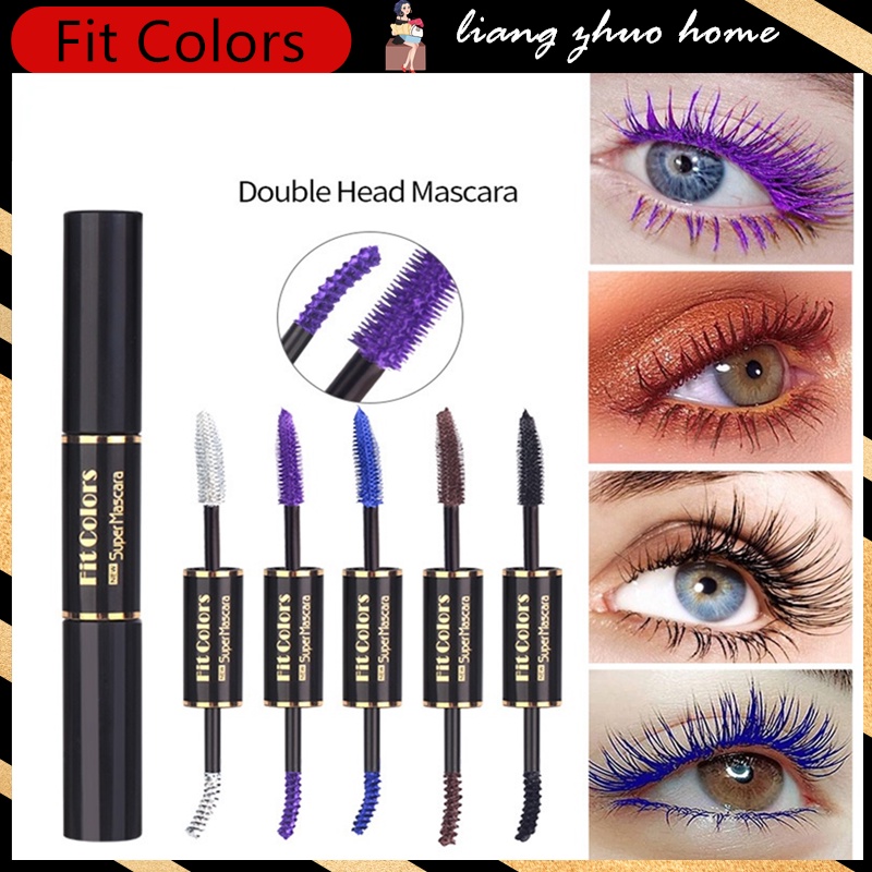 Mascara Hai Đầu Màu Đen/Trắng/Tím Kháng Nước Nhanh Khô Chuốt Dài/Cong Mi Dễ Thương