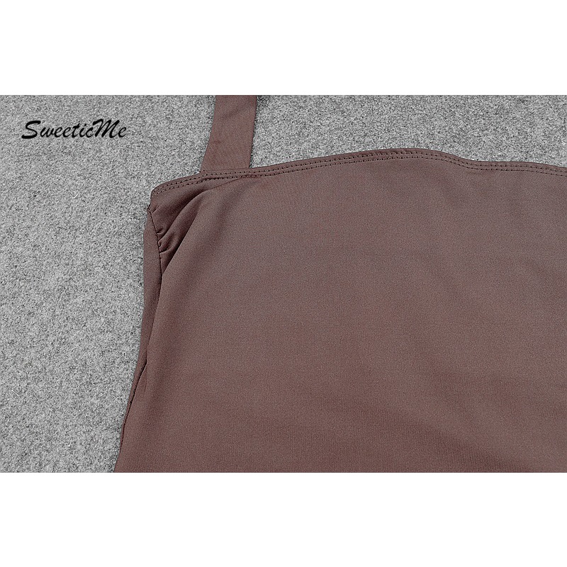 Đầm ôm không tay màu trơn phong cách mới cho nữ