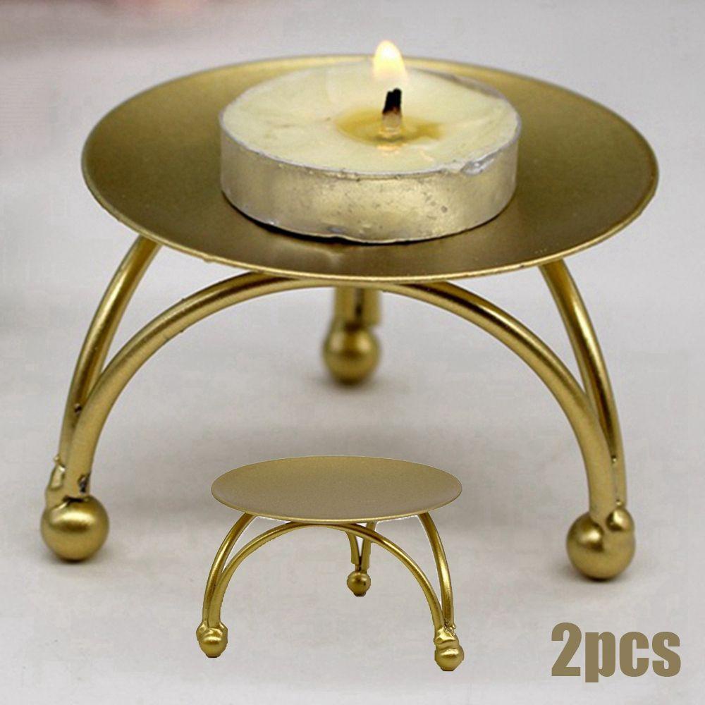 YIYU Chân Nến Tròn Bằng Sắt Lãng Mạn Trang Trí Nhà Cửa