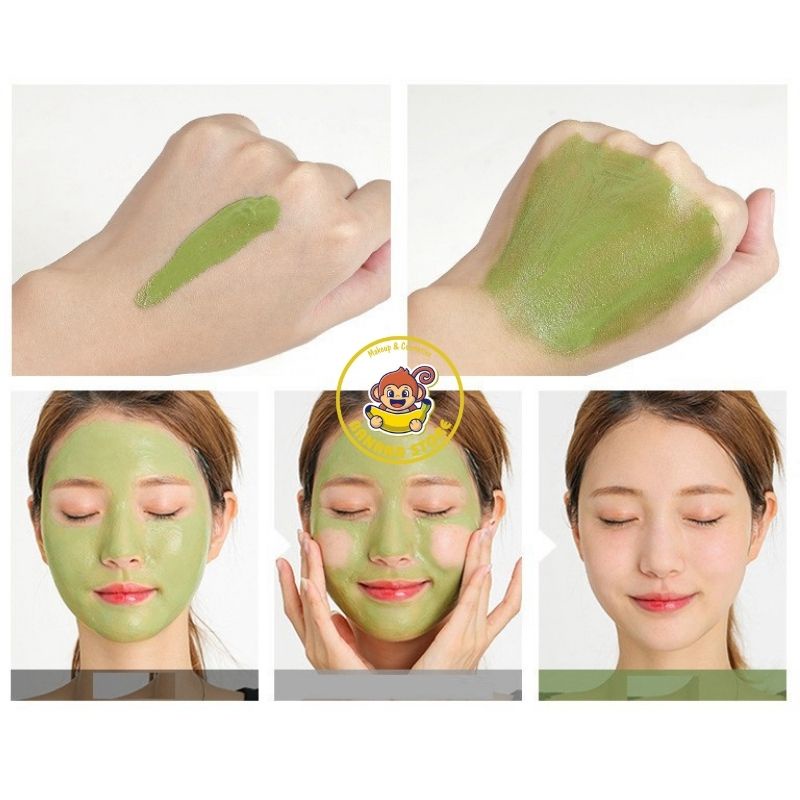 Mặt nạ trà xanh bùn non giảm lỗ chân lông mụn đầu đen kiểm soát dầu nhờn cho da BANANA | BigBuy360 - bigbuy360.vn