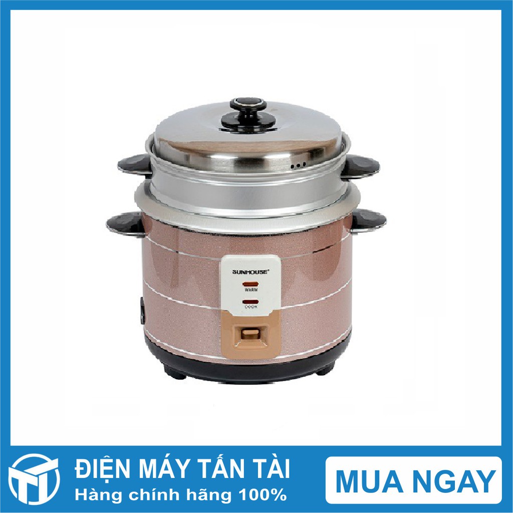 NỒI CƠM ĐIỆN NẮP RỜI SUNHOUSE SHD8125 , Công suất:700 W, Dung tích nồi 1.8 lít, Bảo hành 12 tháng