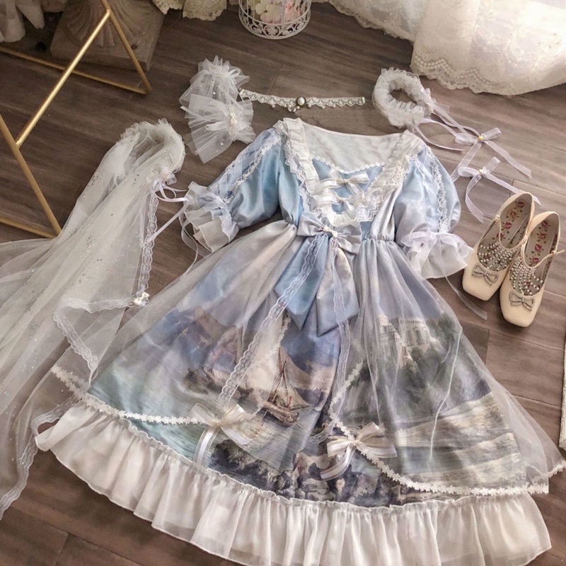 Đầm Lolita OP liền tay